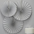 Silver Circle Fan Decorations