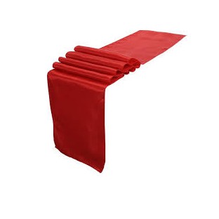 Tissu satin rouge 36cm 9M chemin de table