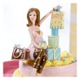 Figurine gateau baby shower cake top Mum to Be