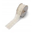 Ruban dentelle naturelle coton ivoire 5,4 cm 5M