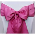 Satin chair sashes, baby pink