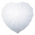 Parapluie mariage blanc en forme de coeur