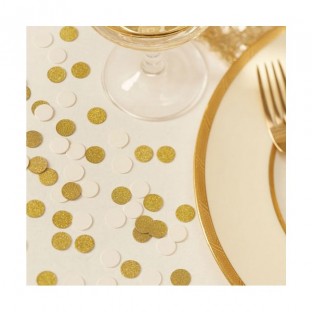 Ivory & Gold Glitter Wedding Confetti
