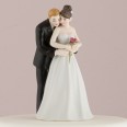 Figurine mariage romantique oui à la rose