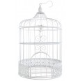 Cage à oiseaux décorative blanc metal 30cm