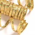 10 rouleaux petits serpentins dorés métallisés