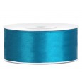Turquoise satin ribbon 25mm