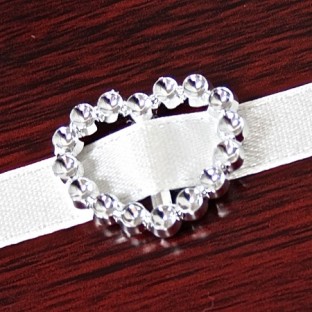 2 petites boucle attache strass diamant coeur breloque