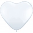 100 ballons latex coeur blanc 15cm