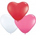 100 ballons latex coeur blanc rose rouge 15cm