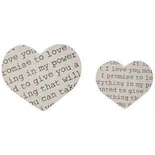 Confettis vintage coeurs mariage messages journal