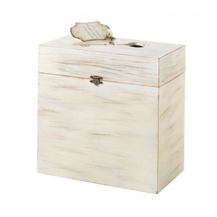 L'urne de mariage boîte en bois clé vintage