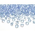 Diamants de table confettis bleu ciel 12mm misty blue