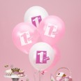 1st Birthday Girl Latex Party Balloons