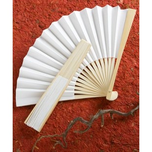 Elegant white folding fans 