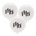 1 ballon mariage rond "Mrs" la mariée  40 cm