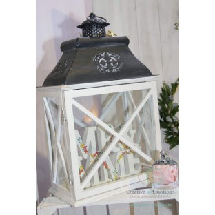 Rental big Metal white wood lantern