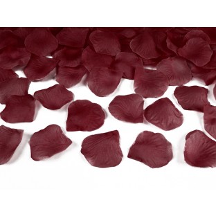 500 pétales de rose rouge vin bordeaux marsala