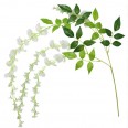 Glycine artificielle blanche x 4  fleurs mariage