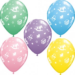 25 Ballons Baby Shower nursery assortiment