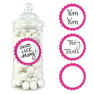 Candy Buffet Bright Pink Candy Labels