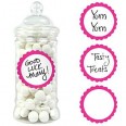 Candy Buffet Bright Pink Candy Labels