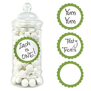 Candy Buffet Baby Lime green Candy Labels