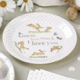 8 assiettes baby shower lapin guest how much I love you