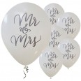 10 ballons mariage Mr & Mrs bohème