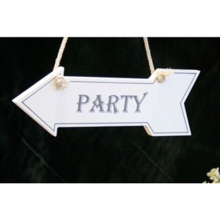 Panneau directionnel mariage flèche "Party"