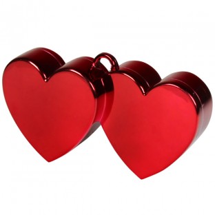Poids pour ballons double coeur rouge 170gr