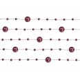 5 guirlandes de perles décoratives bordeaux marsala 130cm