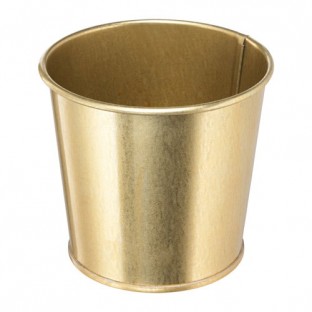 Location pot vase doré zinc laiton H12cm