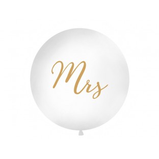 Le ballon géant mariage "Mrs" or pour la mariée