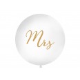 Le ballon géant mariage "Mrs" or pour la mariée