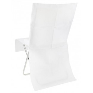 130 Housses de chaise jetables blanches opaques