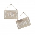 Mr And Mrs Wooden Chair / Hanging Signs