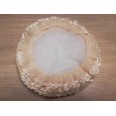 25 x Round Vintage Lace and Tulle Ivory Net 