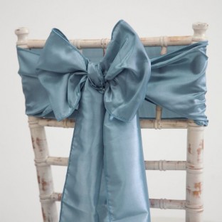 Mariage bleu dusty blue  Location noeud chaise