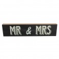 Location panneau bois Mr & Mrs table mariage  