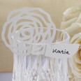 Chic Boutique Place Card on Glass - Ivory