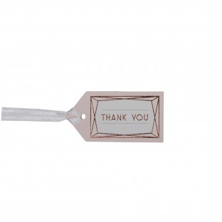 Geo blush 10 petites étiquettes "thank you" blush rose gold