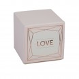 10 boîtes dragées cubes "love" blush rose gold
