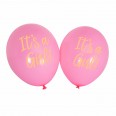 8 ballons 'It's a girl" rose et or naissance baby