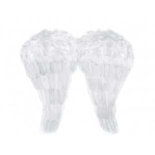 grandes ailes d'anges plumes blanches 52x 45cm