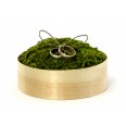 Wooden box for rings with a lid, rustic