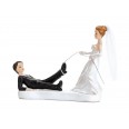 Funny wedding cake figurine