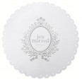 6 sets de table napperons Just Married table mariage