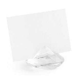 10 Marque place diamant acrylique transparent 4cm