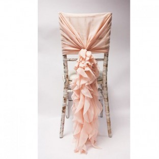 Location 2 noeuds blush décor chaises mariés table d'honneur